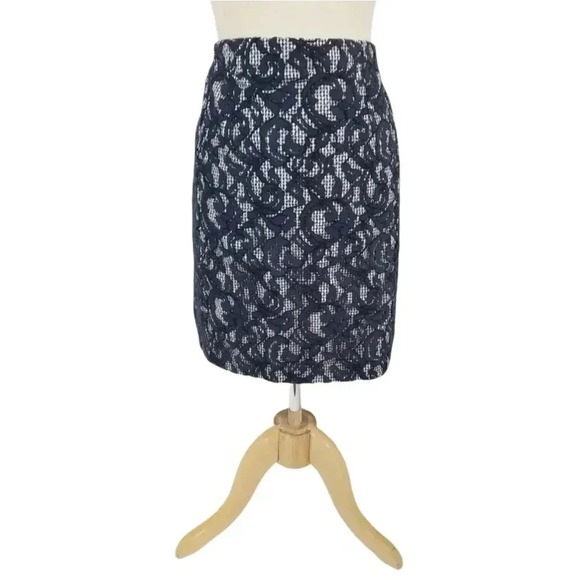 {Carven} Floral Lace Gingham Skirt - Size 10 - Picture 4 of 16
